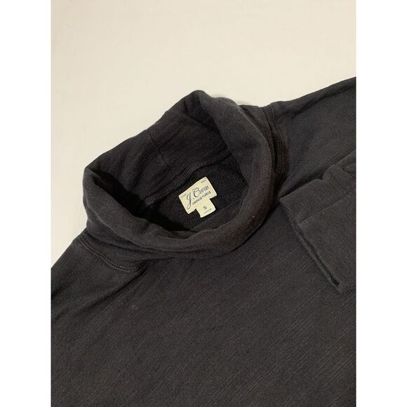 J. Crew Vintage Fleece Gray‎ Sweatshirt Pullover Cotton Terry Turtleneck Small - Picture 1 of 10